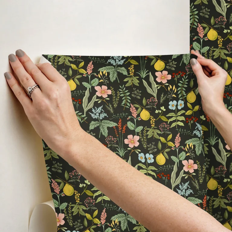 Rifle Paper Co. Herb Garden Botanical Peel and Stick Wallpaper - Black — Image 7