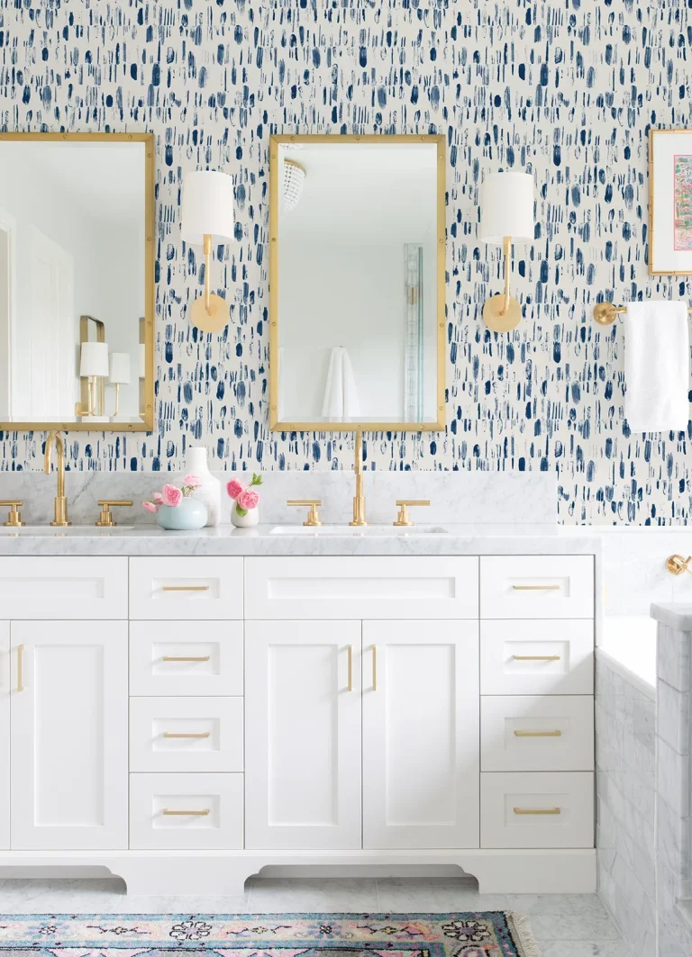 Dwell Brushstrokes Wallpaper - Navy — Ảnh 3