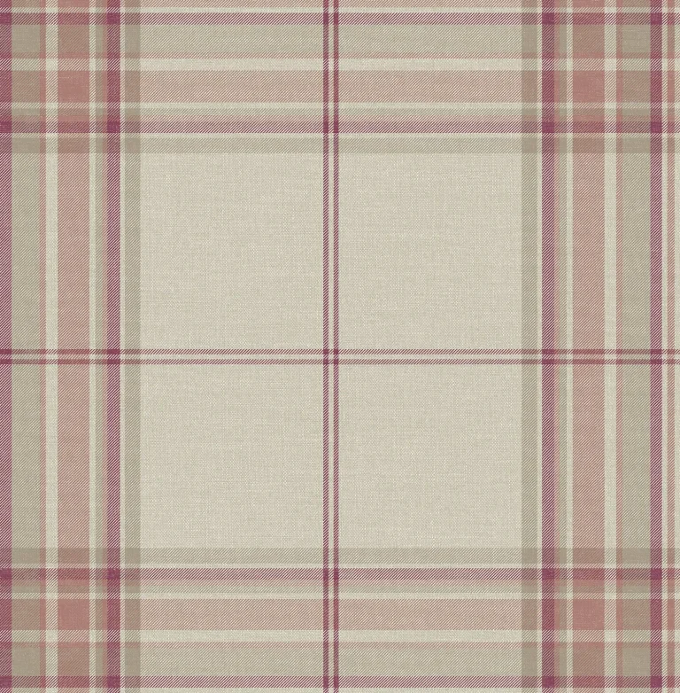 Westley Plaid Wallpaper - Magenta — Ảnh 6