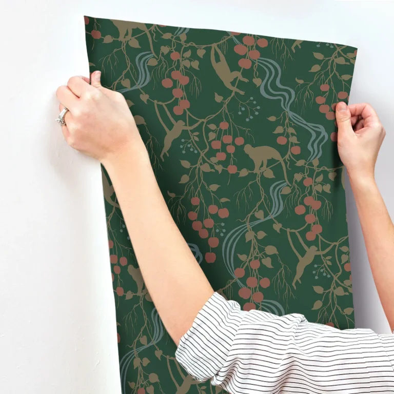 Linden Jungle Canopy Wallpaper - Dark Green — Ảnh 2