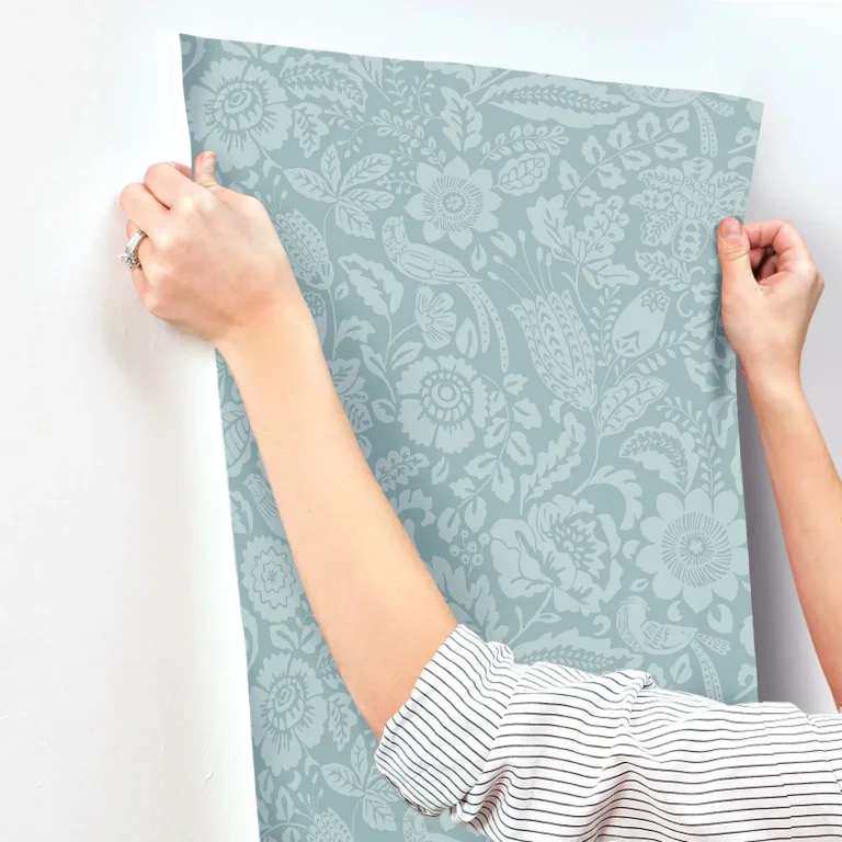 Marta Floral Trail Wallpaper - Teal — Ảnh 2