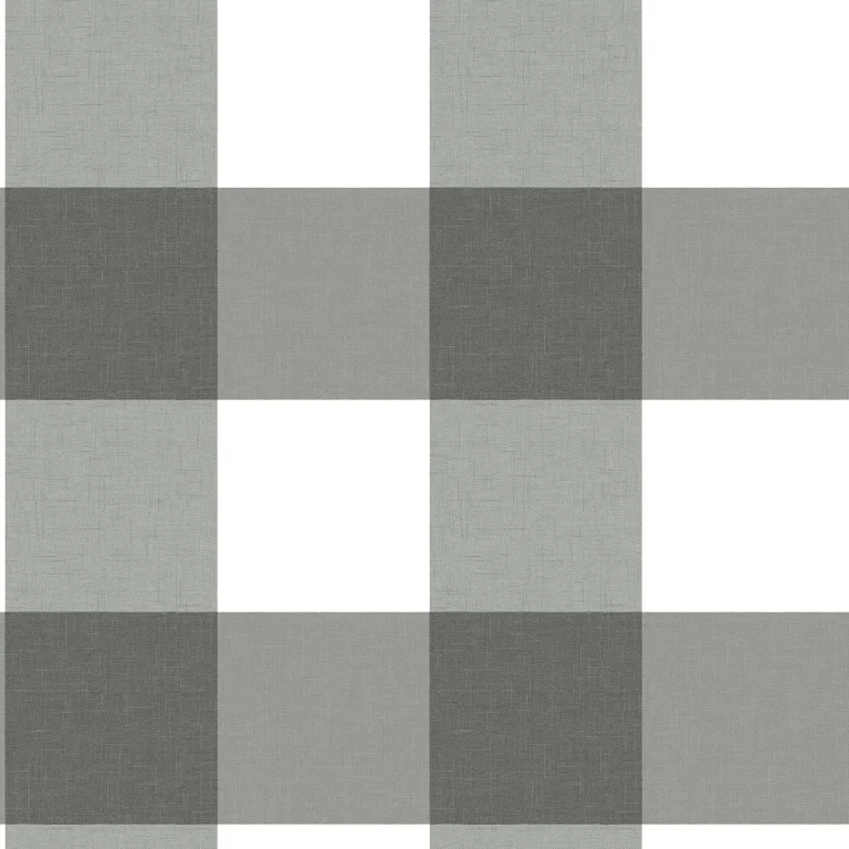 Chesapeake Amos Gingham Wallpaper - Black — Ảnh 3