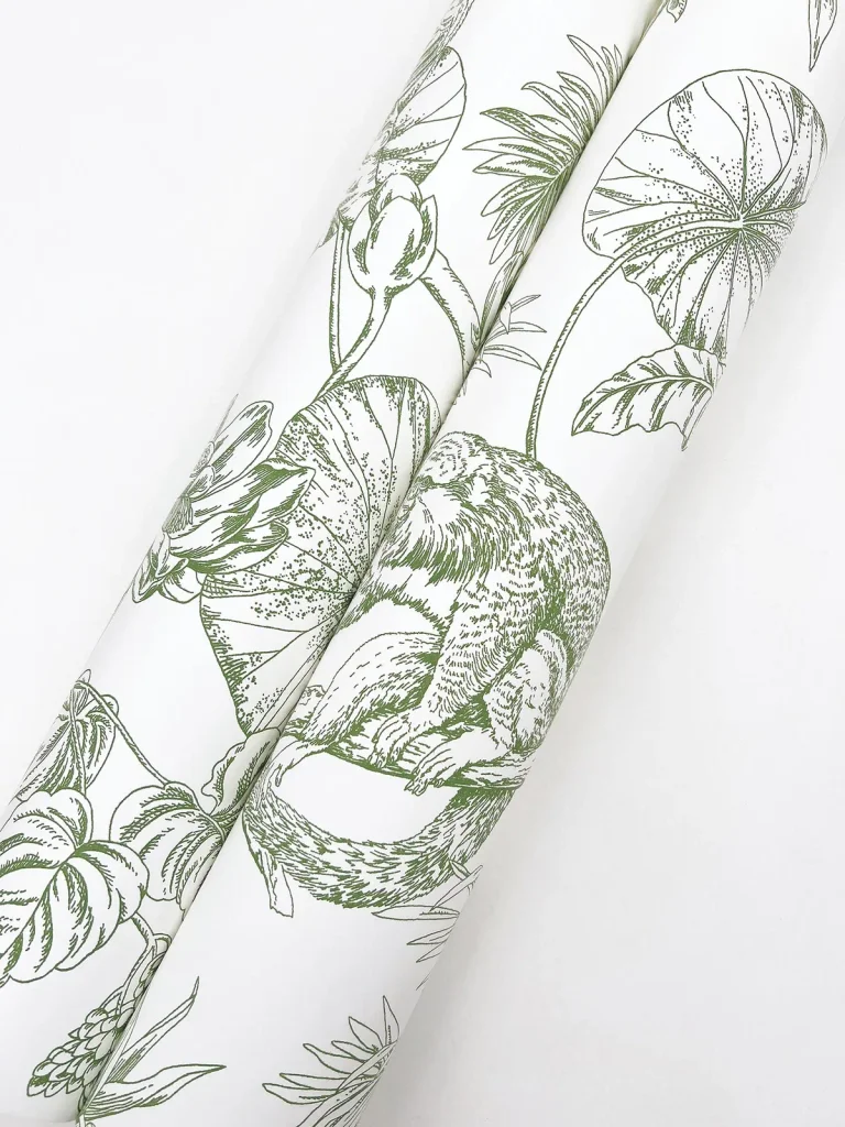 Tropical Sketch Toile Wallpaper - Forest — Ảnh 8