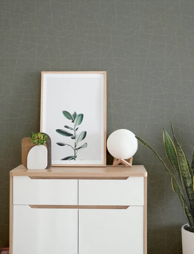 Alcott Dotted Wallpaper - Charcoal — Ảnh 3
