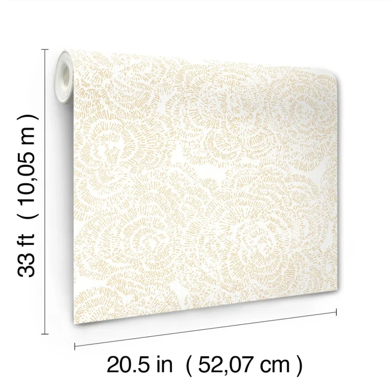 Ambroise Abstract Floral Wallpaper - Ochre — Ảnh 5