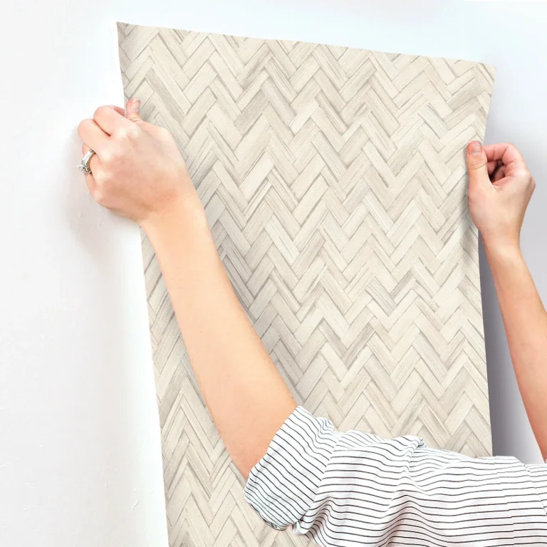Ellery Herringbone Wallpaper - Beige — Ảnh 4