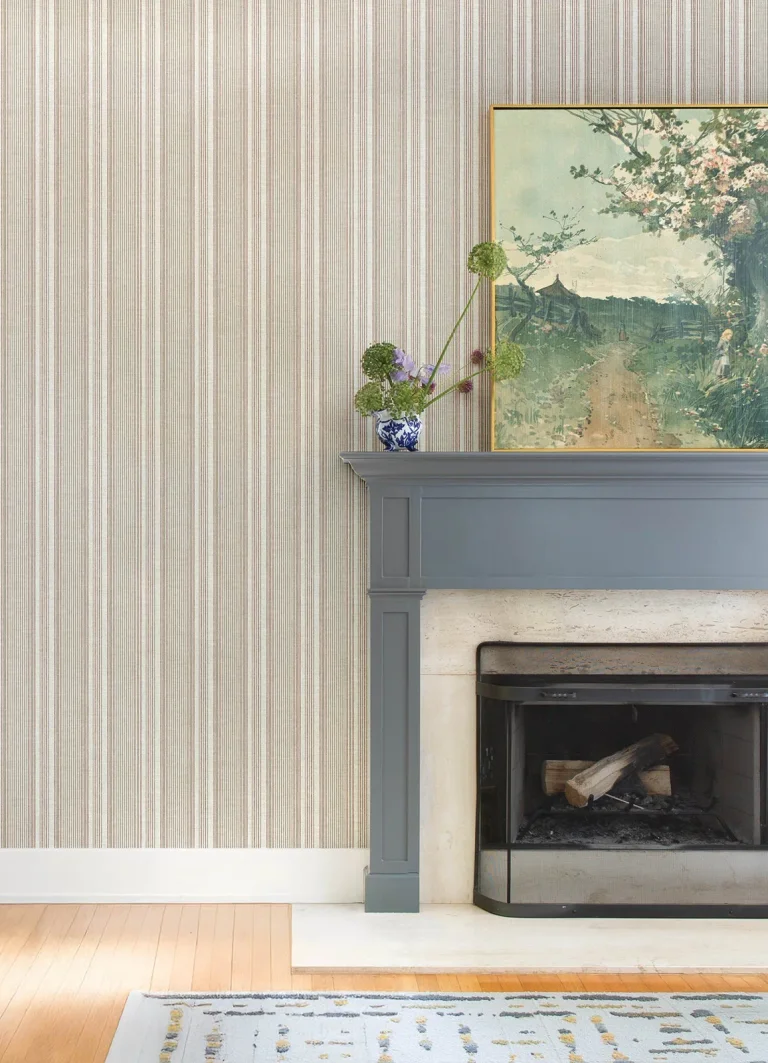 Ayanna Striped Wallpaper - Rust — Ảnh 4