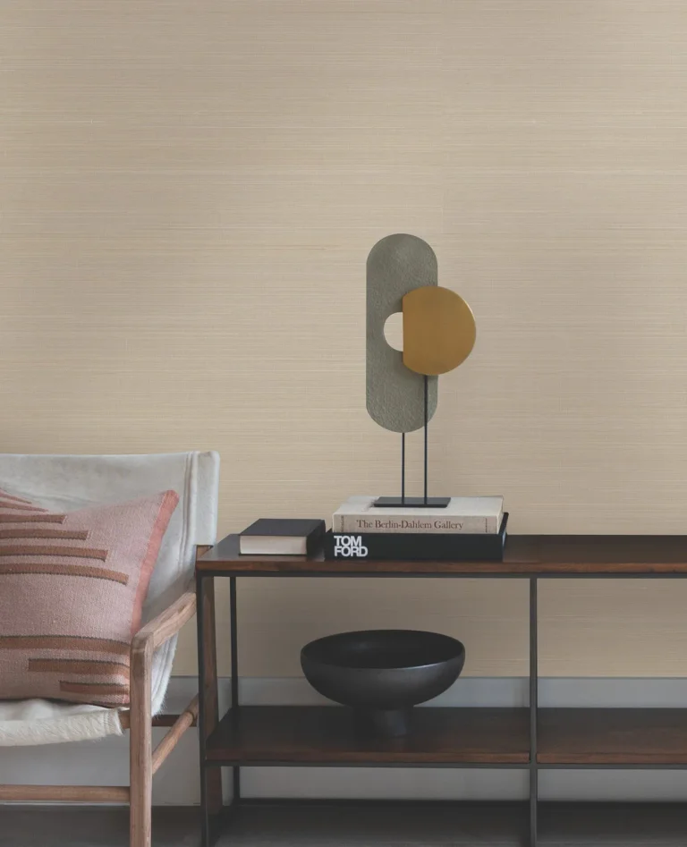 Ronald Redding Abaca Weave Wallpaper - Beige — Ảnh 4