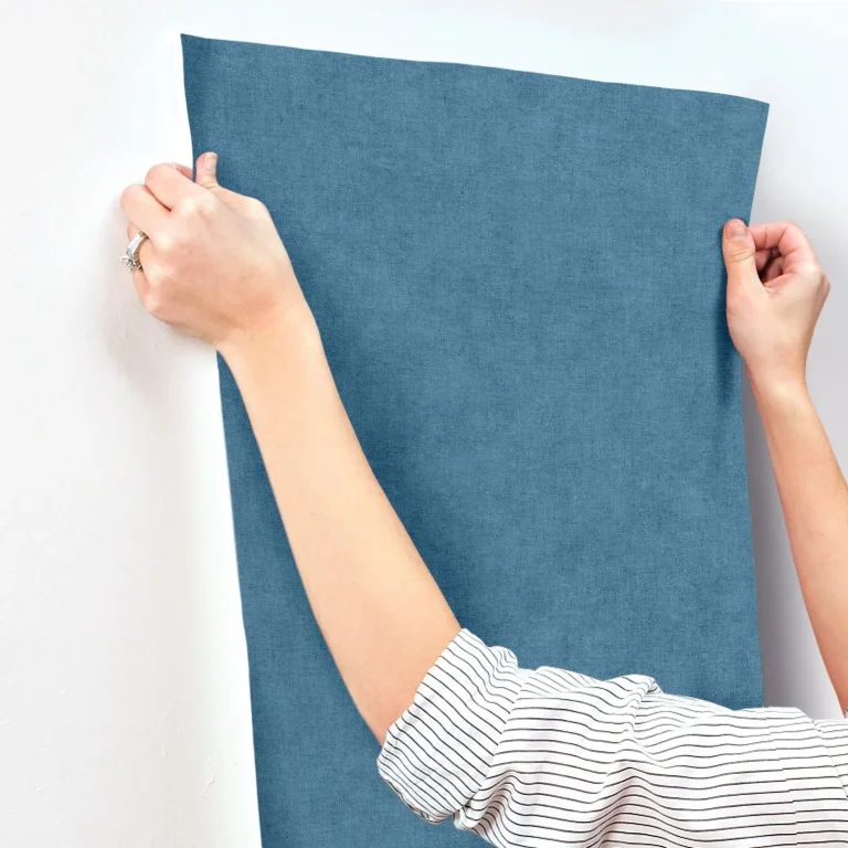 Nuovo Faux Linen Wallpaper - Denim — Ảnh 2