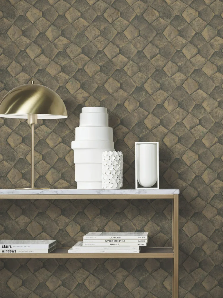Waterford Tiled Wallpaper - Gold — Ảnh 2