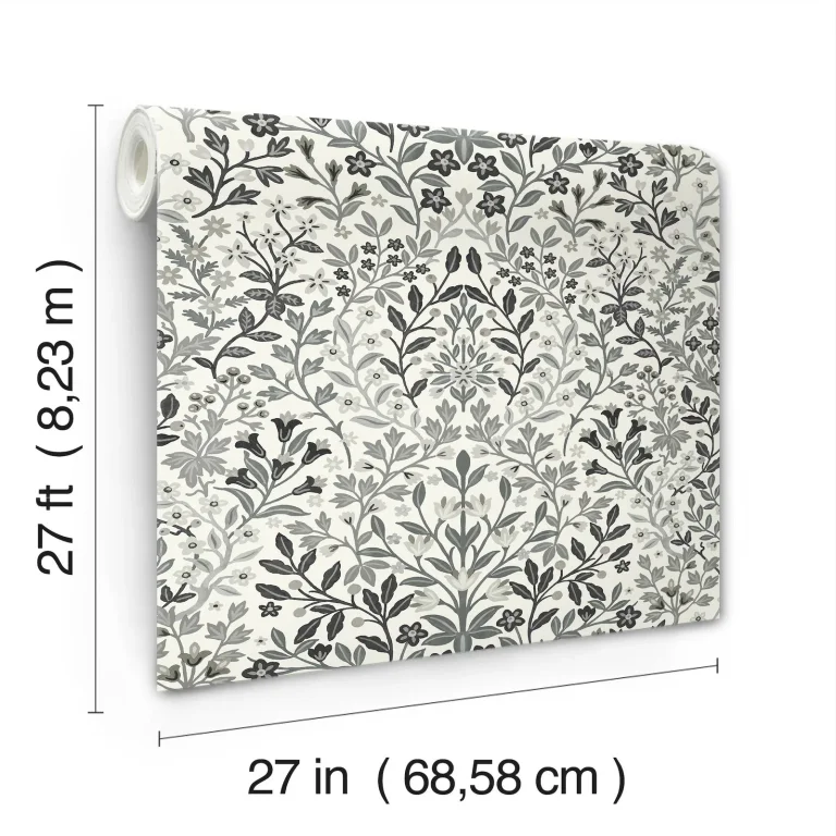 Magnolia Home Garden Terrace Wallpaper - White/Black — Image 2