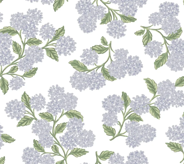 Rifle Paper Co. Hydrangea Peel and Stick Wallpaper - Lilac & White — Ảnh 5