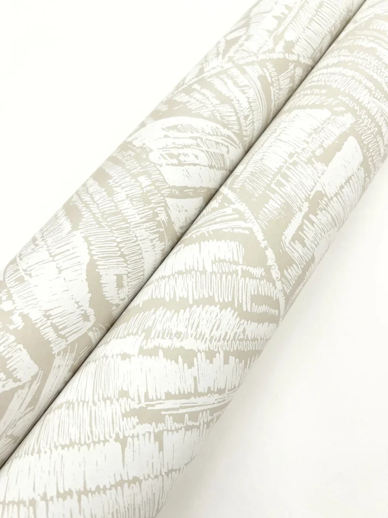Palm Cove Toile Wallpaper - White/Taupe — Ảnh 3