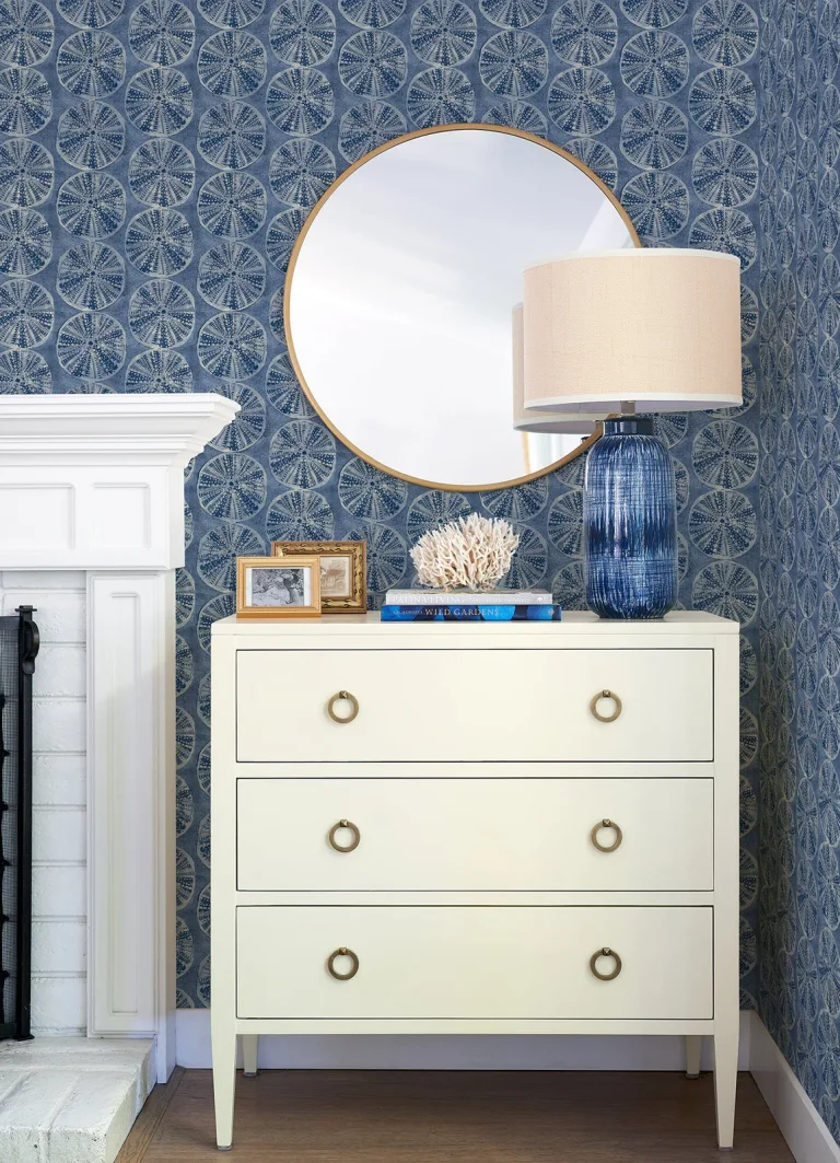 Chesapeake Sea Biscuit Sand Dollar Wallpaper - Blue — Ảnh 4