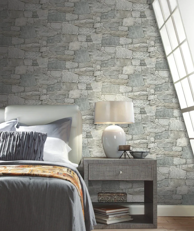 Chateau Stone Peel and Stick Wallpaper - Natural — Image 4