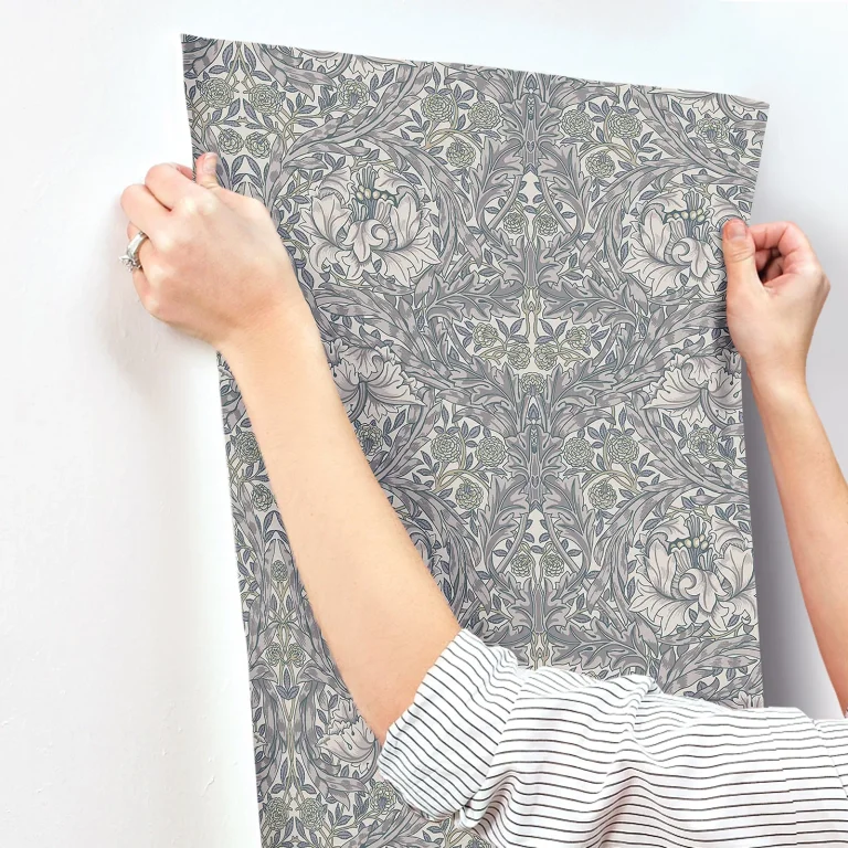 African Marigold Floral Wallpaper - Grey — Ảnh 3