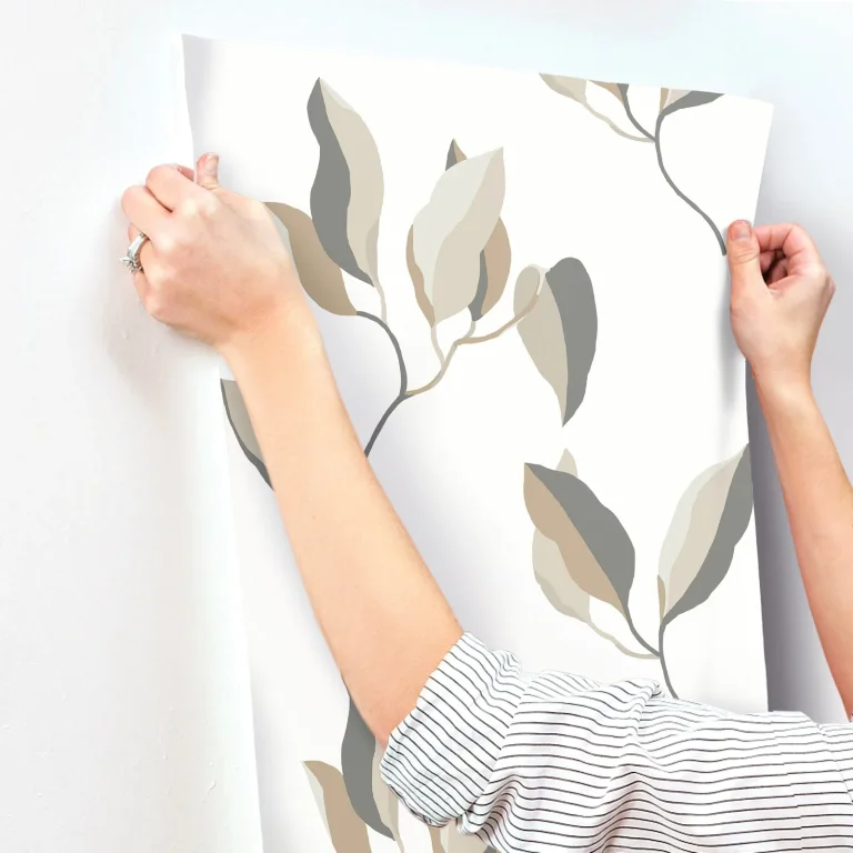 Brushwork Branches Wallpaper - Neutral & Gold — Ảnh 6