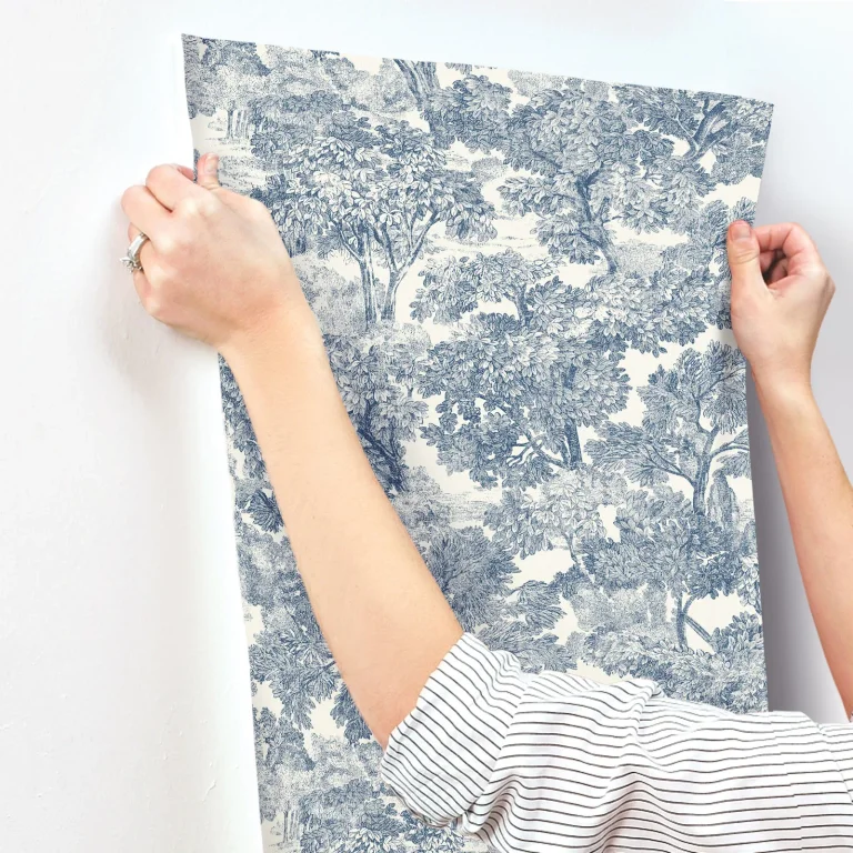 Chesapeake Spinney Toile Wallpaper - Blue — Ảnh 6
