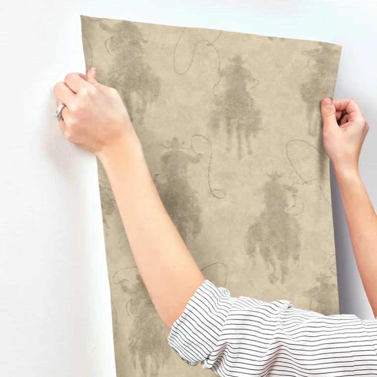 Chesapeake Stockman Silhouette Wallpaper - Khaki