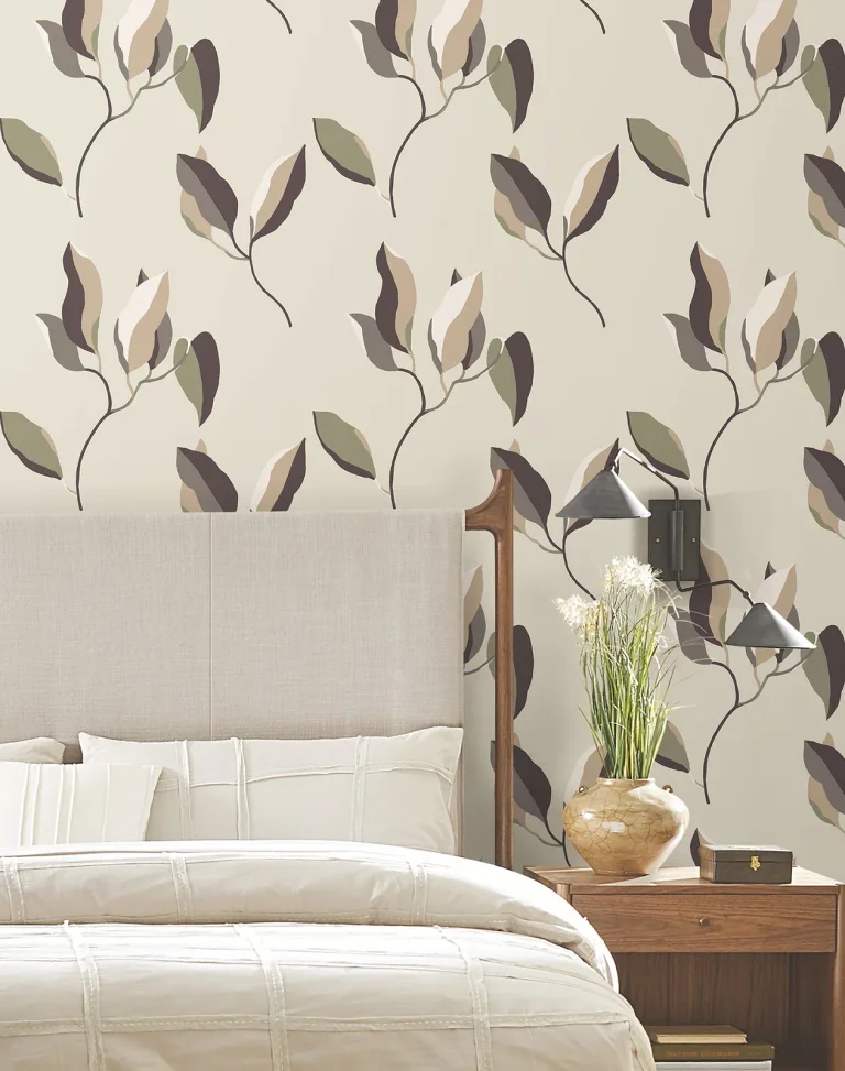 Brushwork Branches Wallpaper - Violet