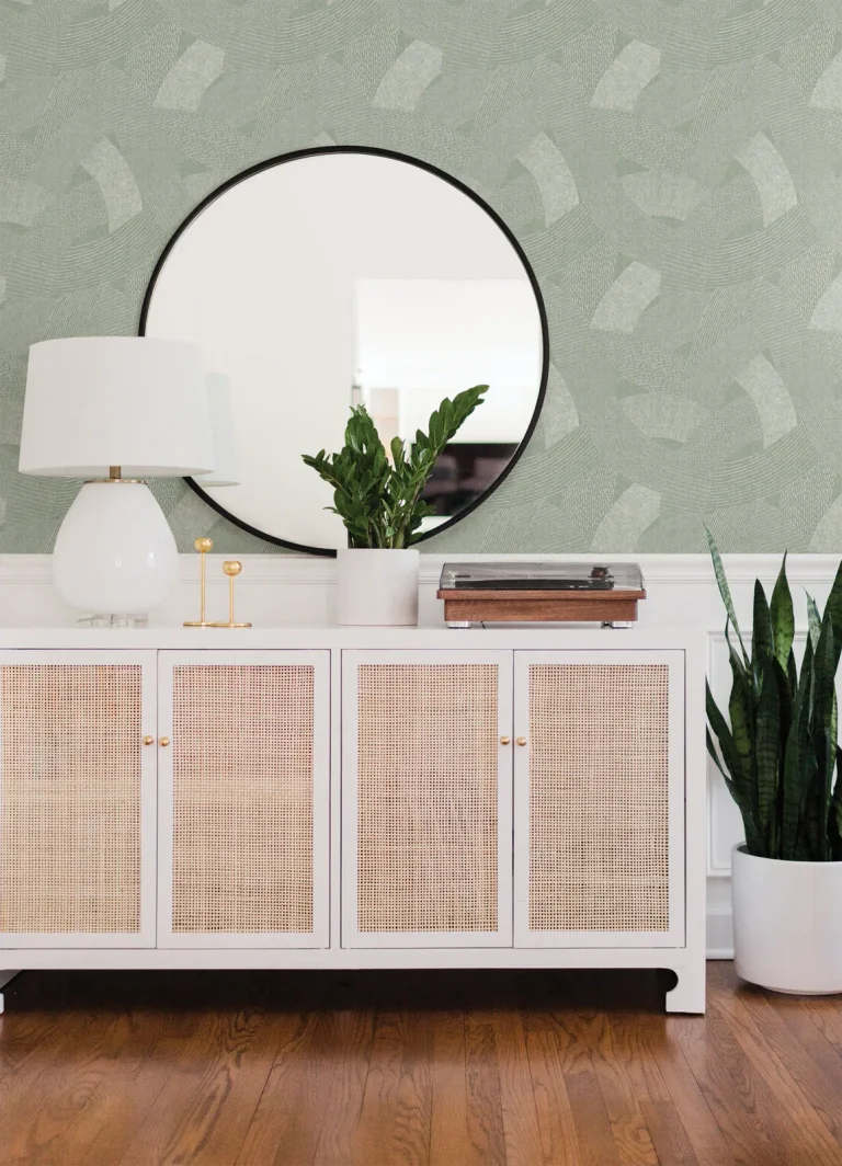 Tania Woven Abstract Wallpaper - Moss — Ảnh 3