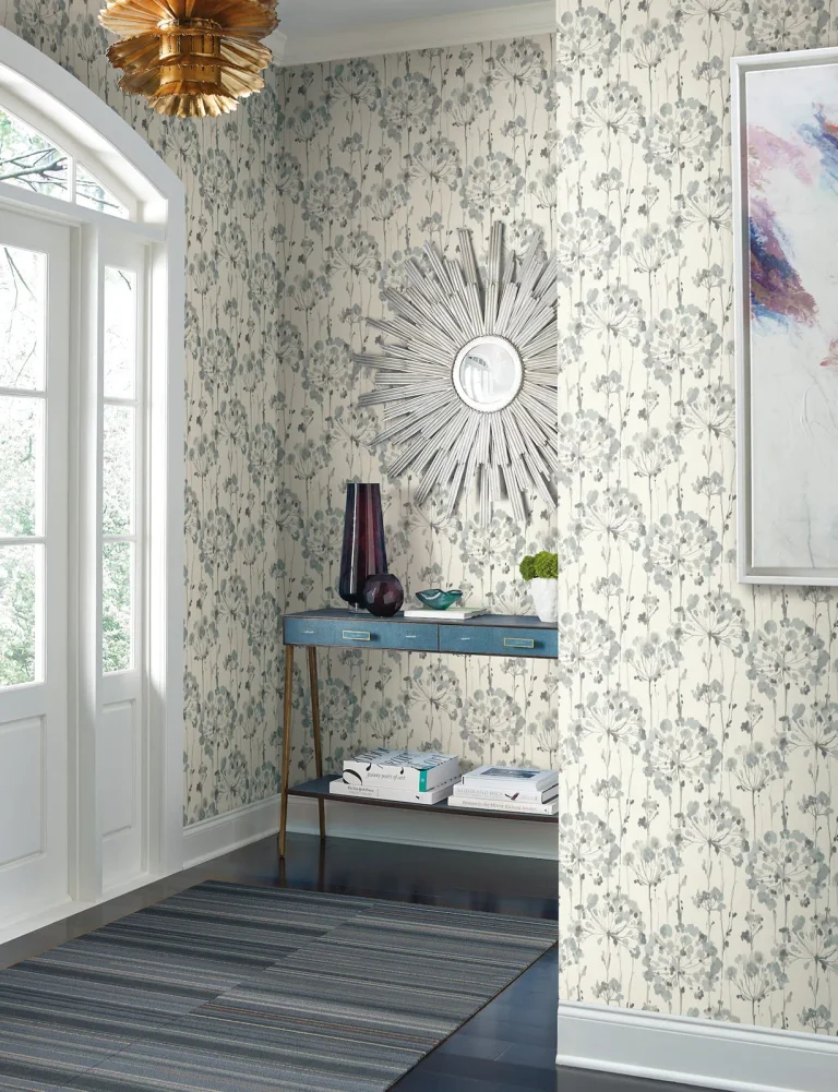 Candice Olson Flourish Peel and Stick Wallpaper - Sheer Blue/Grey — Ảnh 6