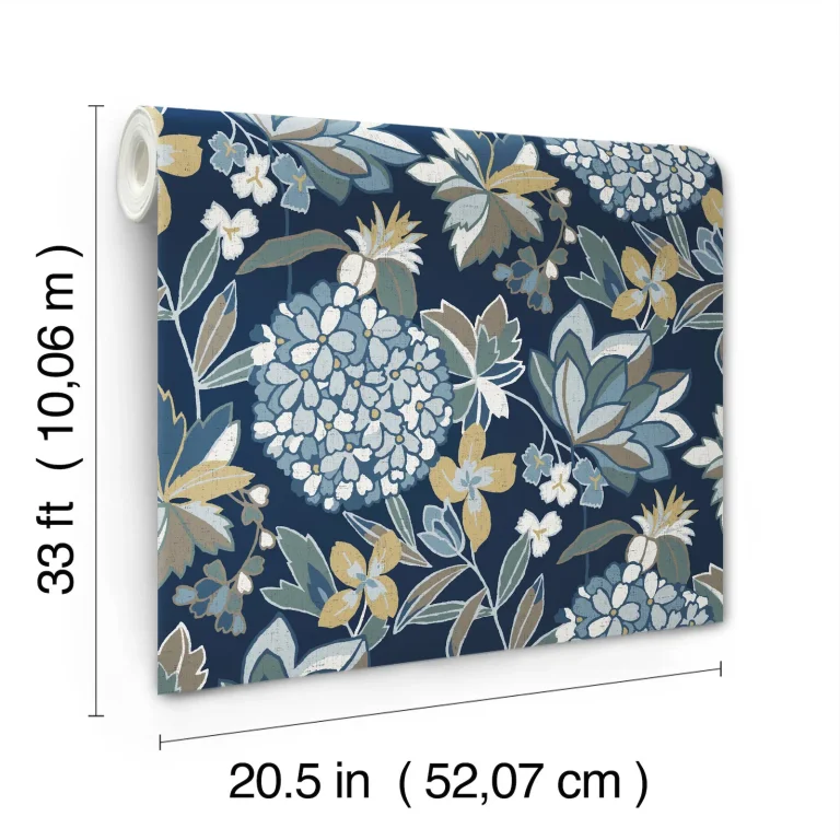 Valdivian Floral Wallpaper - Indigo — Image 6
