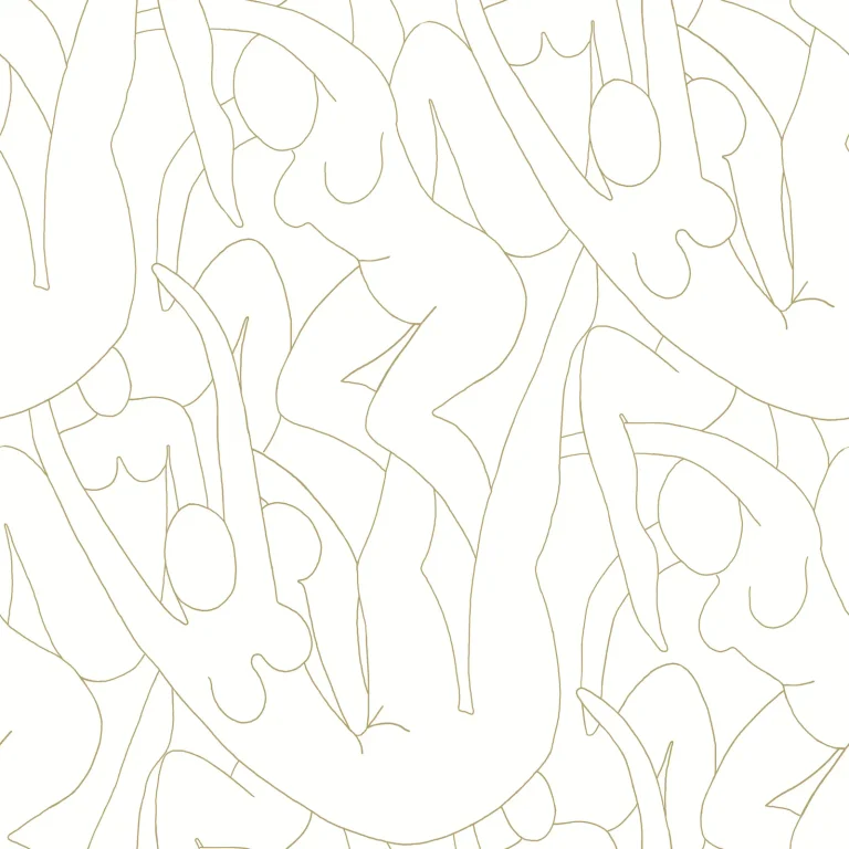 Head over Heels Peel and Stick Wallpaper - Metallic Gold — Ảnh 5