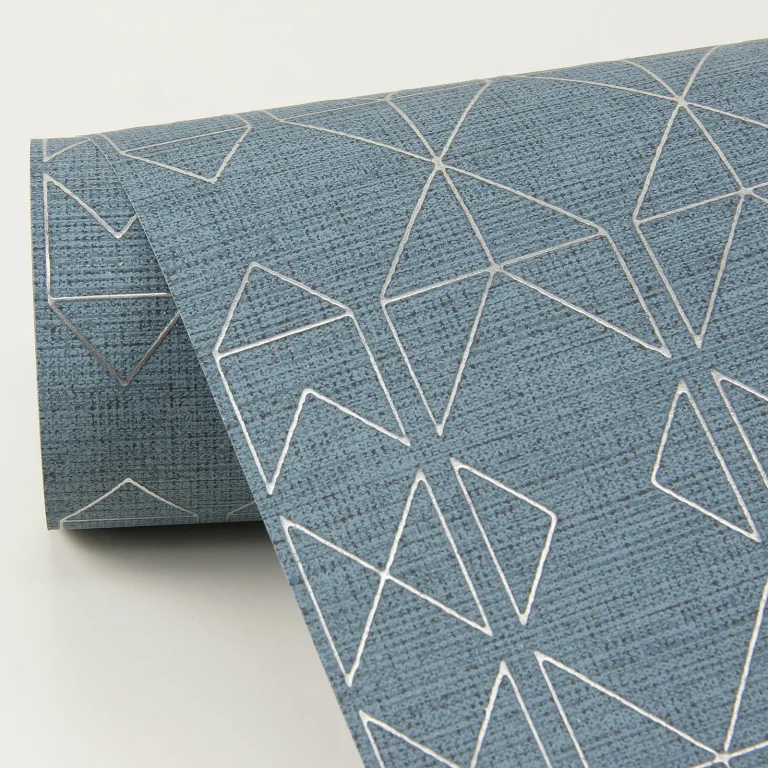 Paititi Diamond Trellis Wallpaper - Denim — Ảnh 4