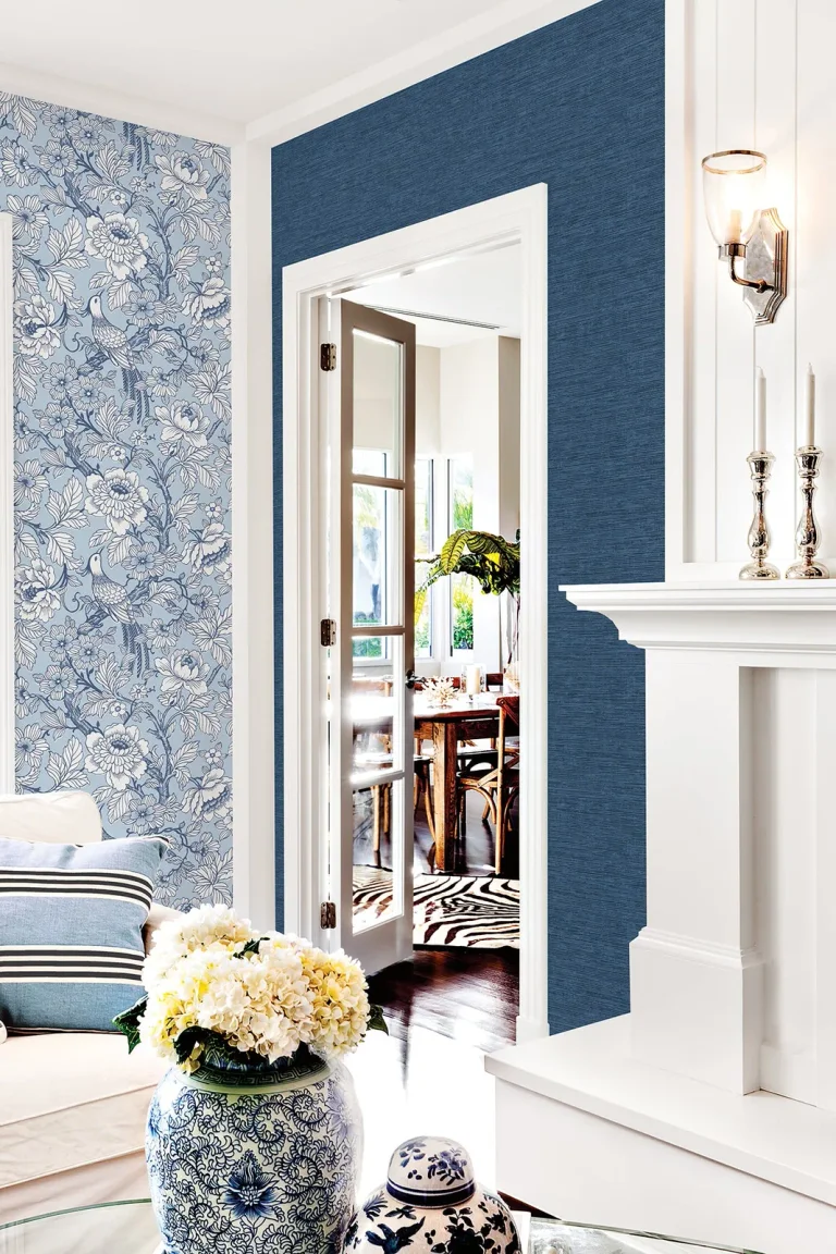 Beaufort Peony Chinoiserie Wallpaper - Light Blue — Ảnh 4