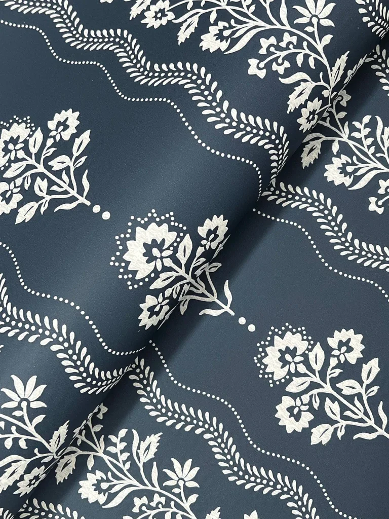 Chesapeake Lenea Floral Stripe Wallpaper - Navy — Ảnh 6