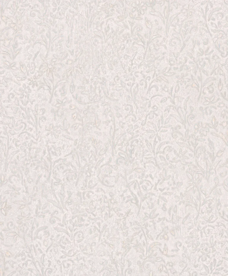 Sculpted Floral Relief Wallpaper - Aqua — Ảnh 2