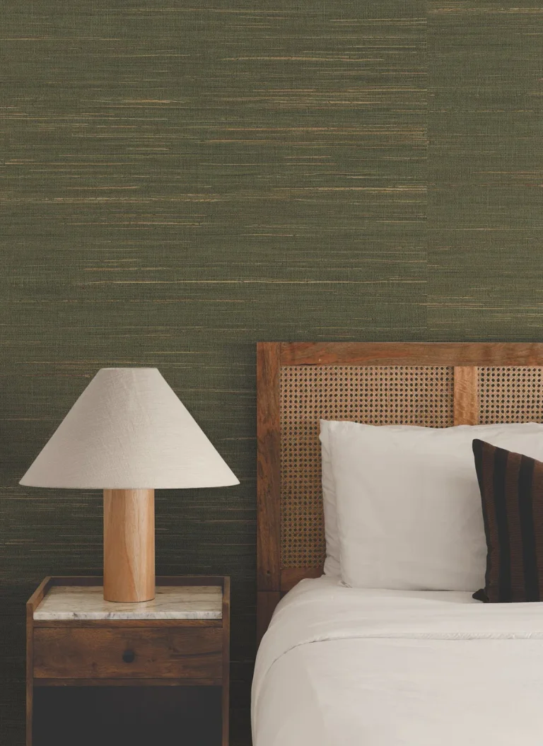Ronald Redding Multicolored Hemp Wallpaper - Sage — Ảnh 3