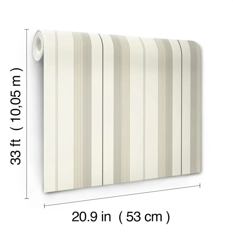 Herrgård Stripe Wallpaper - Neutral