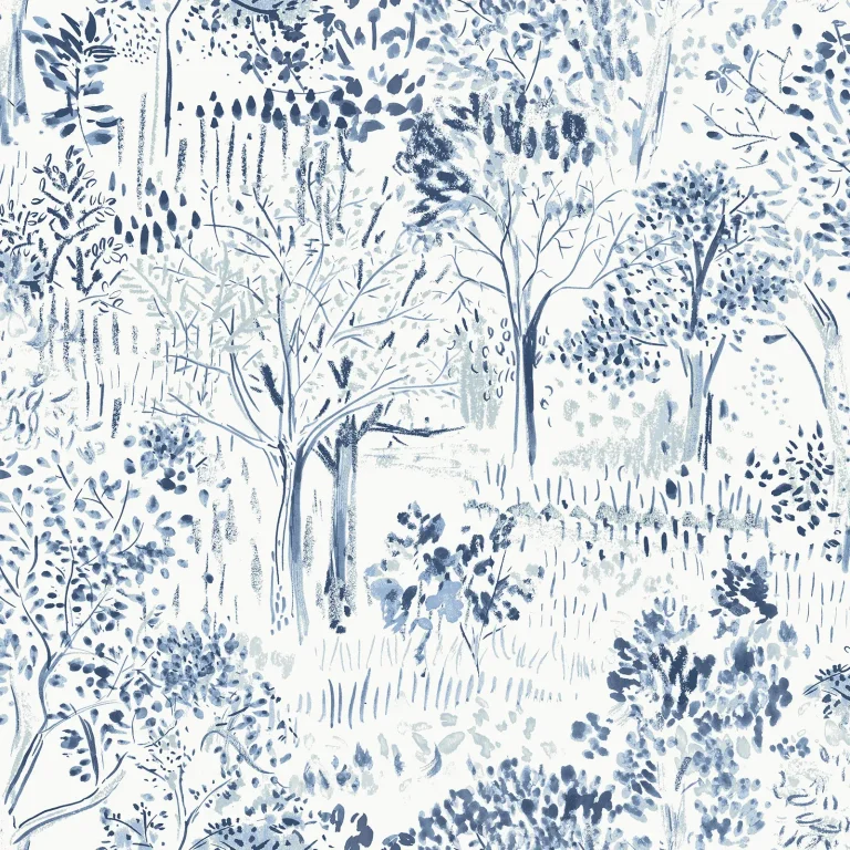 Chesapeake Walden Forest Wallpaper - Navy — Ảnh 4