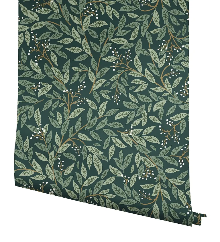Rifle Paper Co. Willowberry Peel and Stick Wallpaper - Emerald — Ảnh 4