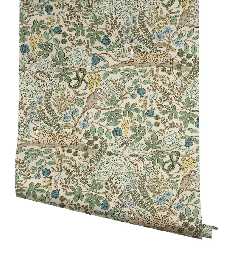 Rifle Paper Co. Safari Jungle Toile Peel and Stick Wallpaper - Cream — Ảnh 7