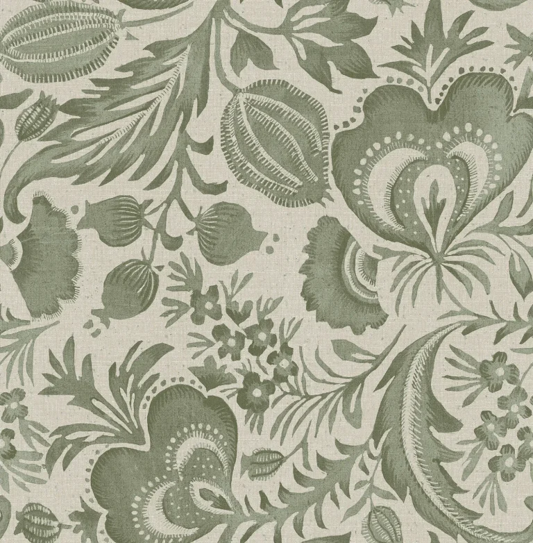 Culver Jacobean Wallpaper - Moss — Ảnh 4