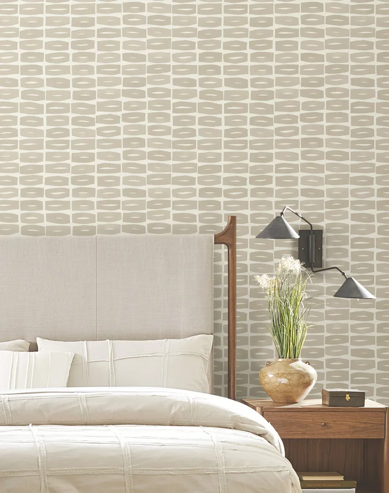 Modernist Motif Wallpaper - Linseed Oil