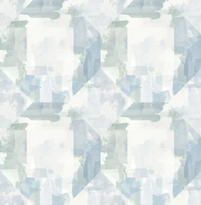Perrin Gem Geometric Wallpaper - Blue — Ảnh 3