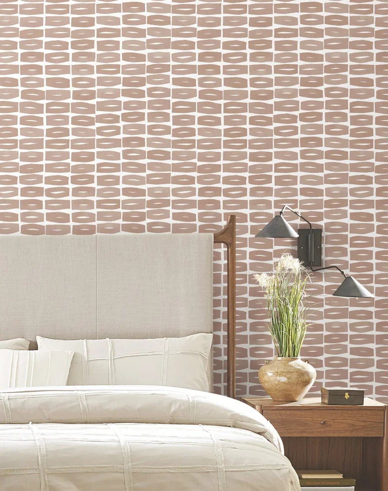 Modernist Motif Wallpaper - Terracotta — Image 7