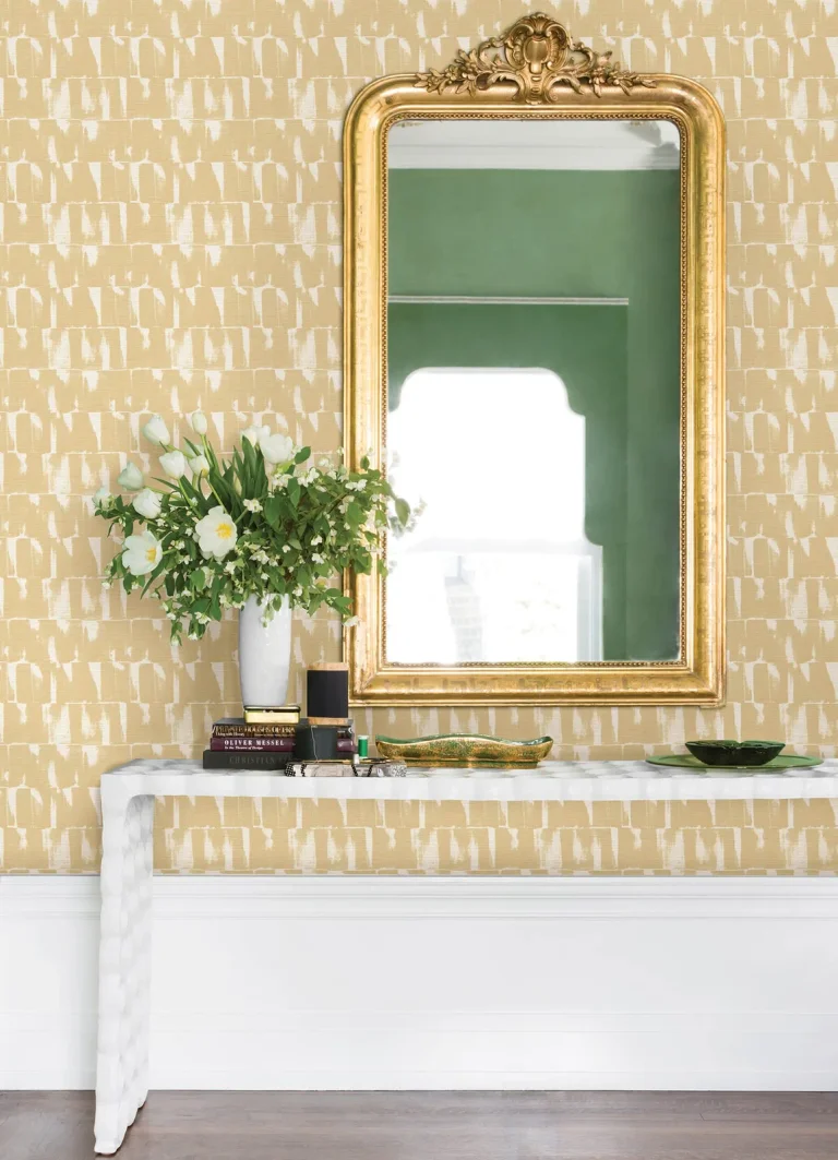 Bancroft Artistic Stripe Wallpaper - Gold — Ảnh 3