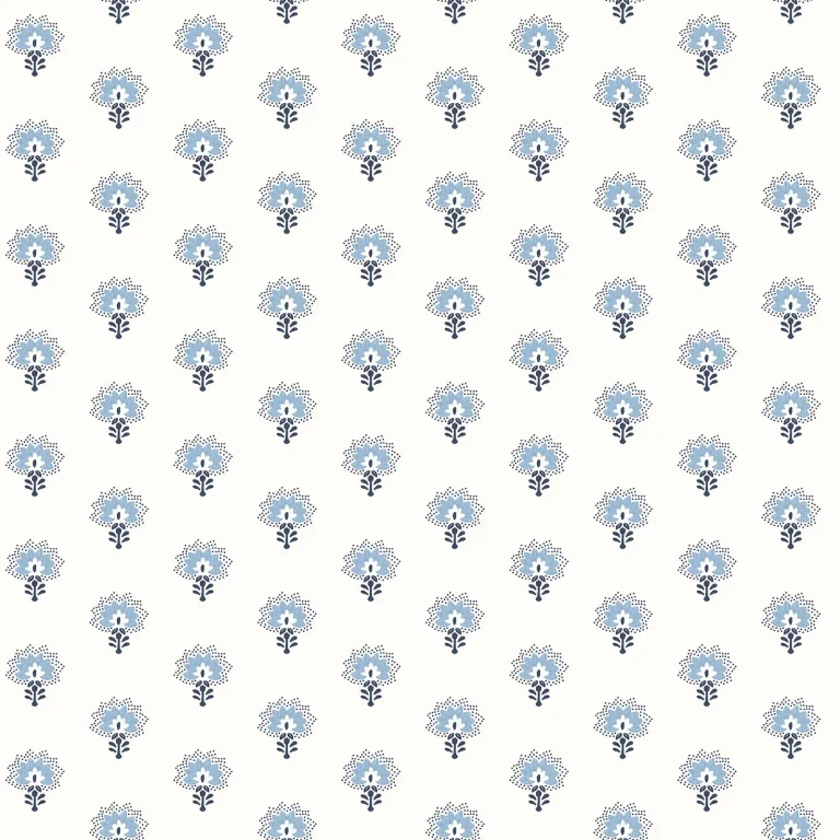 Chesapeake Hilda Floral Medallion Wallpaper - Blue — Ảnh 5
