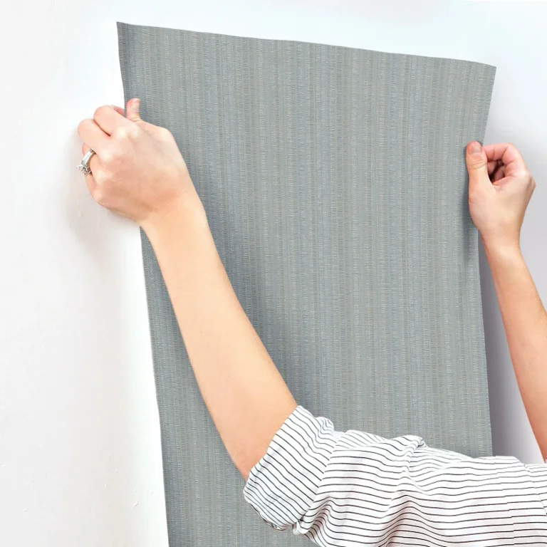 Line In The Sand Woven Stripe Wallpaper - Light Blue — Ảnh 3