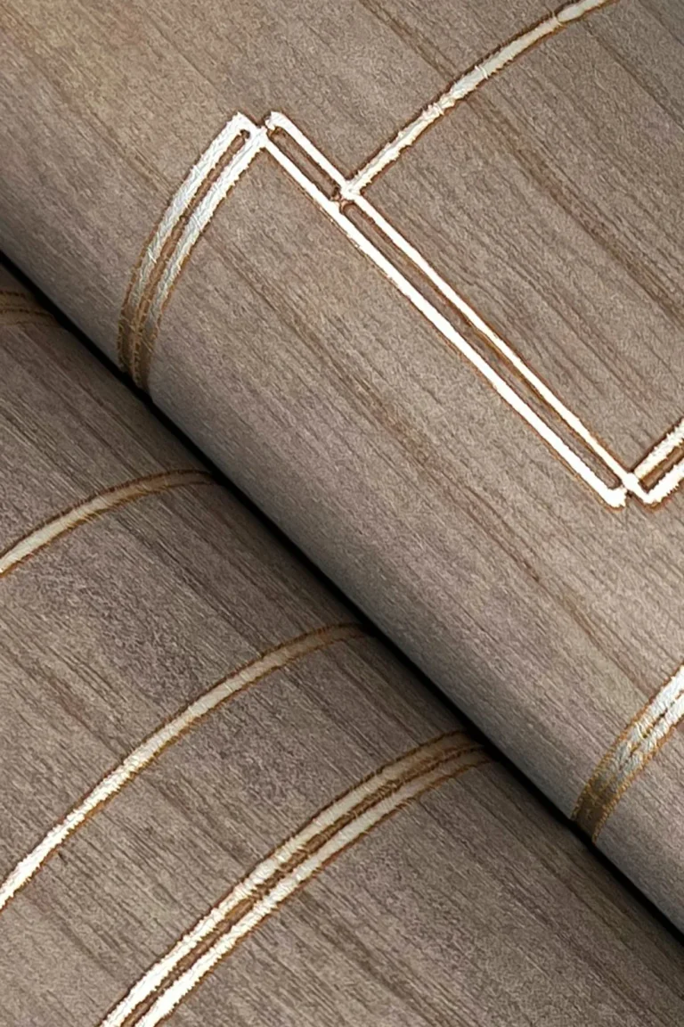 Ronald Redding Inlay Line Wallpaper - Mink