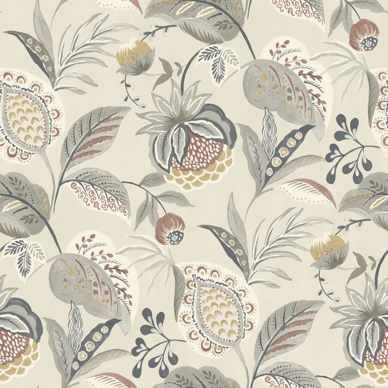Chesapeake Bohemian Jacobean Wallpaper - Grey — Ảnh 4