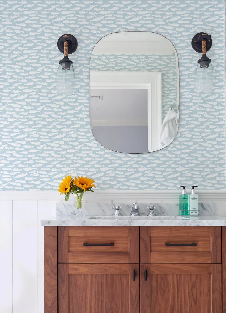 Chesapeake Nunkie Sardine Wallpaper - Aqua — Ảnh 2