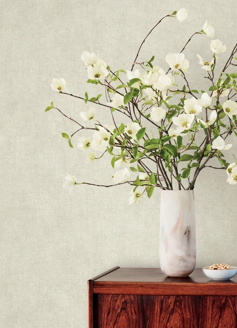 Nuovo Faux Linen Wallpaper - Off-White — Ảnh 3