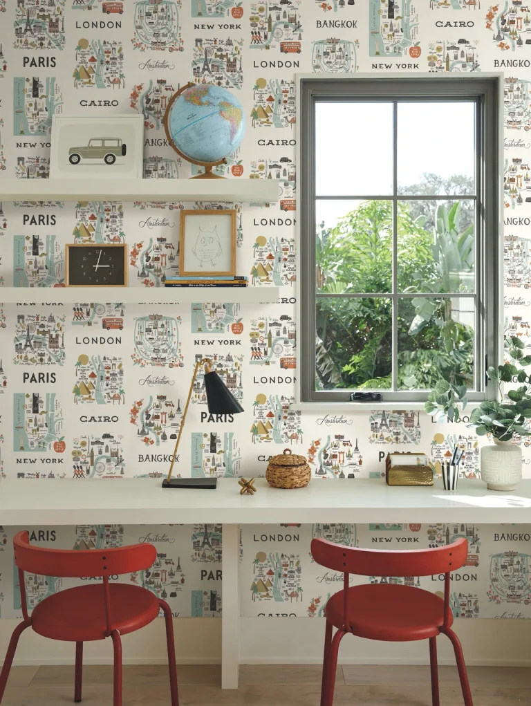 Rifle Paper Co. City Maps Wallpaper - Mint — Ảnh 6