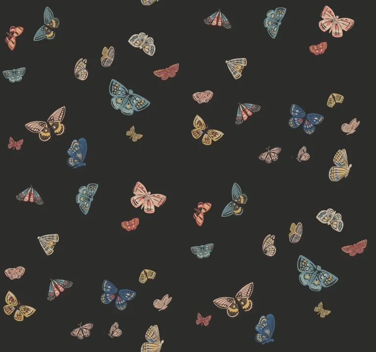 Rifle Paper Co. Butterfly House Wallpaper - Black — Ảnh 4